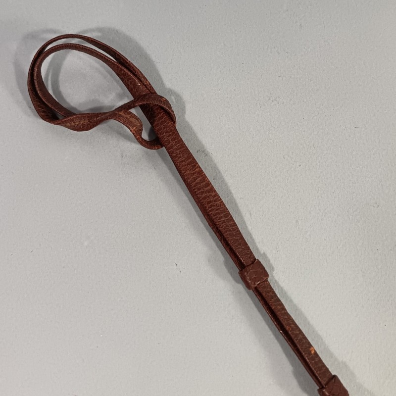 DRAGONNE EN CUIR MARRON POUR SABRE FRANCAIS OFFICIER MODELE 1822 1845 1882 OFFICIER CAVALERIE INFANTERIE LONGUEUR 50 cm